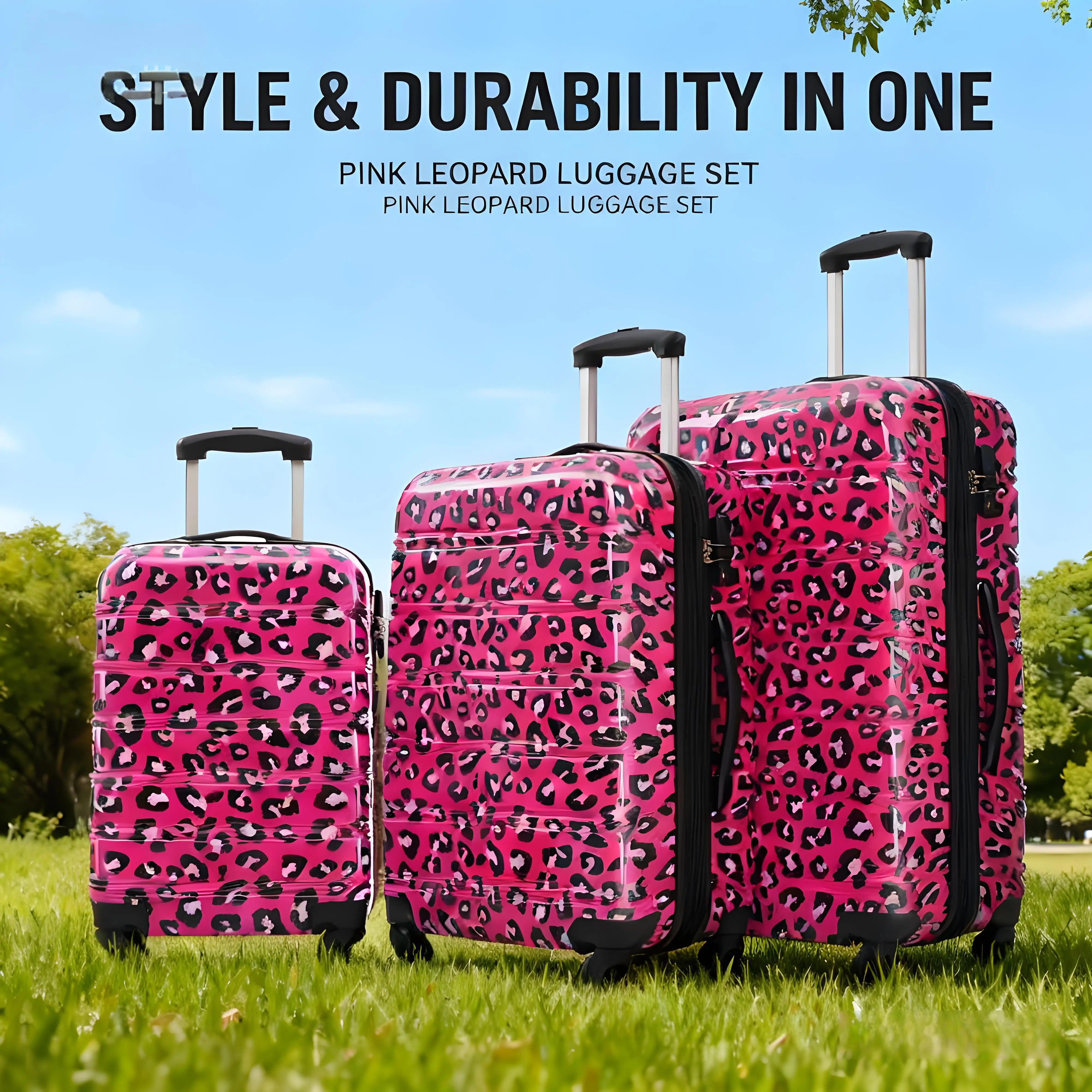 

Набор чемоданов Spinner из 3 предметов с замком TSA — легкие твердые чемоданы (20/24/28 дюймов), универсальные дорожные сумки на колесиках