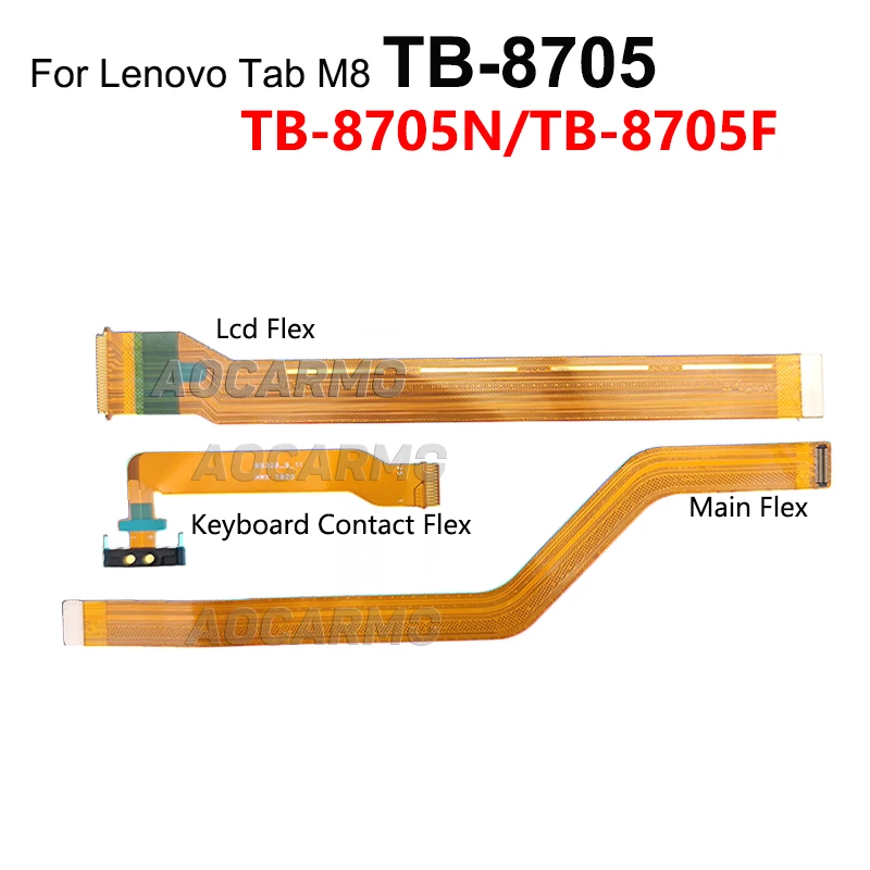 Aocarmo Keyboard Contact Flex LCD Screen Connection Motherboard Main Flex Cable For Lenovo Tab M8 TB-8705 TB-8705N TB8705F