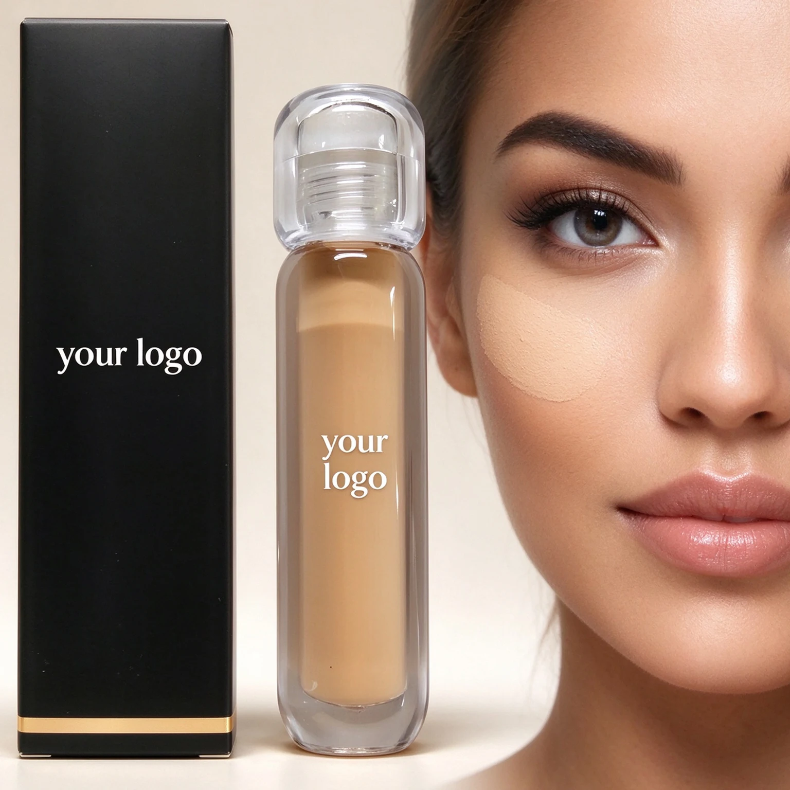 Transparent Bottle 18 Color Concealer Liquid Full Coverage Long Lasting Private Label Custom Logo Vegan Makeup Wholesale