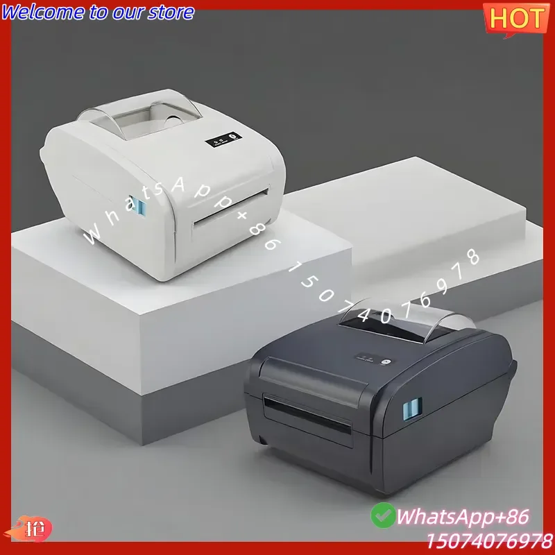 2026 HZTZ 4-Inch Desktop Inkless Black and White USB Thermal Receipt Barcode Label Printer with 203DPI Resolution POS Stock
