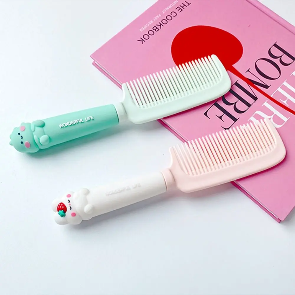 Cute Hairdressing Comb Mini Smooth Anti-static Straight Hair Comb Cartoon Girl Heart Massage Comb Girls