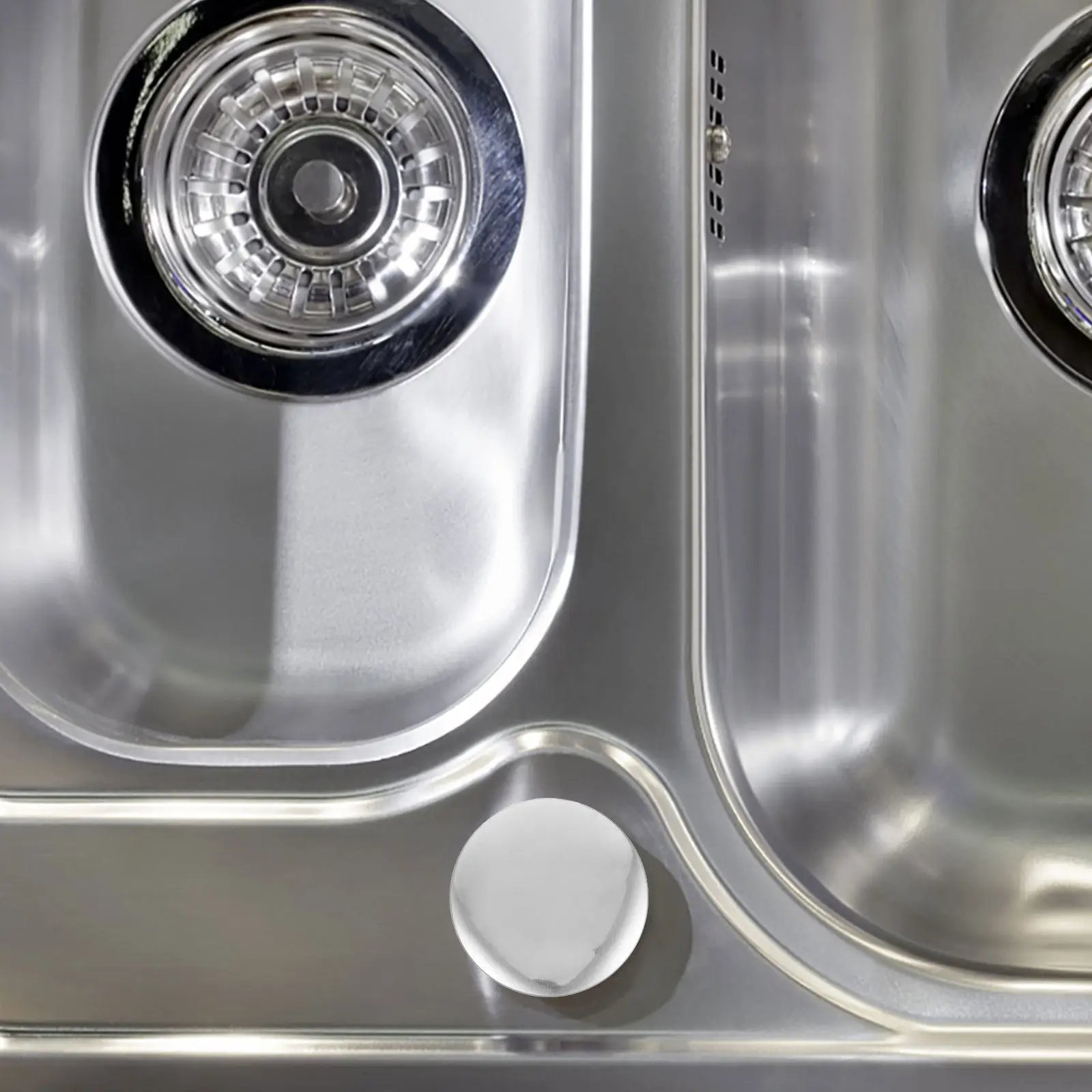 

Stainless Steel Sink Hole Cover Washbasin Hole Plug Faucet Cover Sink Decorative Lid Kitchen Bathroom Metal Sealing Cap