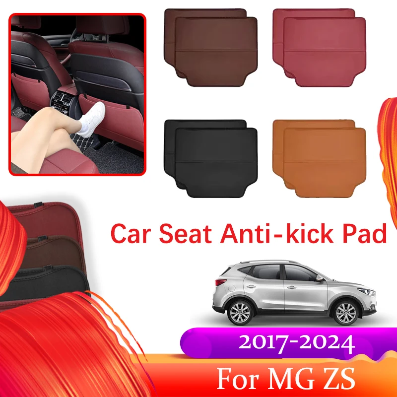 

2PCS Car Rear Seat Back Protector Cover For MG ZS EV MGZS ZX ZST ZS11 2017~2024 Anti Kick Mats Storage Bag Pads Auto Accessories