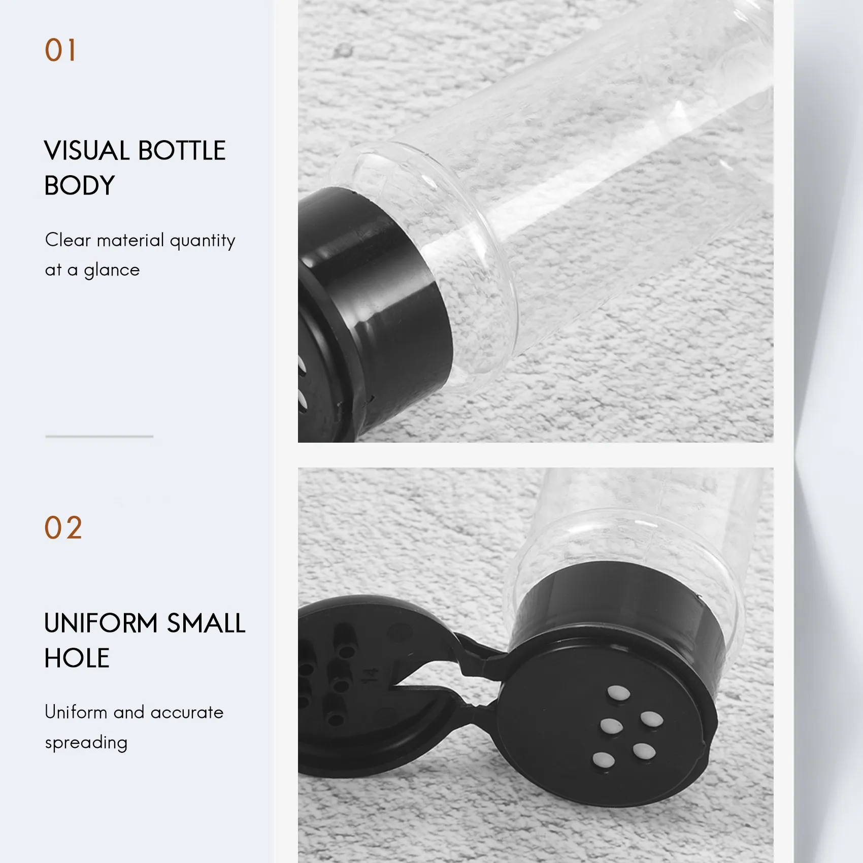 20Pcs/Set 100Ml Spice Salt Pepper Shakers Black Seasoning Jar Can Pepper Bottle Barbecue Condiment Kitchen Gadget Tool Top-Rated