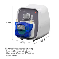 Kamoer-minibomba peristáltica de KCP-D, bomba dosificadora de Motor de 24V CC, tubo BPT de 2mm x 4mm con Control de flujo ajustable, 50-100ml/min