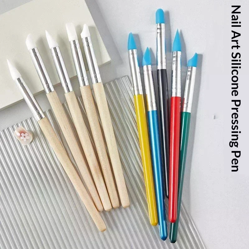 5/10Pcs Silicone Clay Sculpting Tool For Brush Modeling Dotting Nail Art Pottery Clay Tools DIY Carving Sculpting Tools