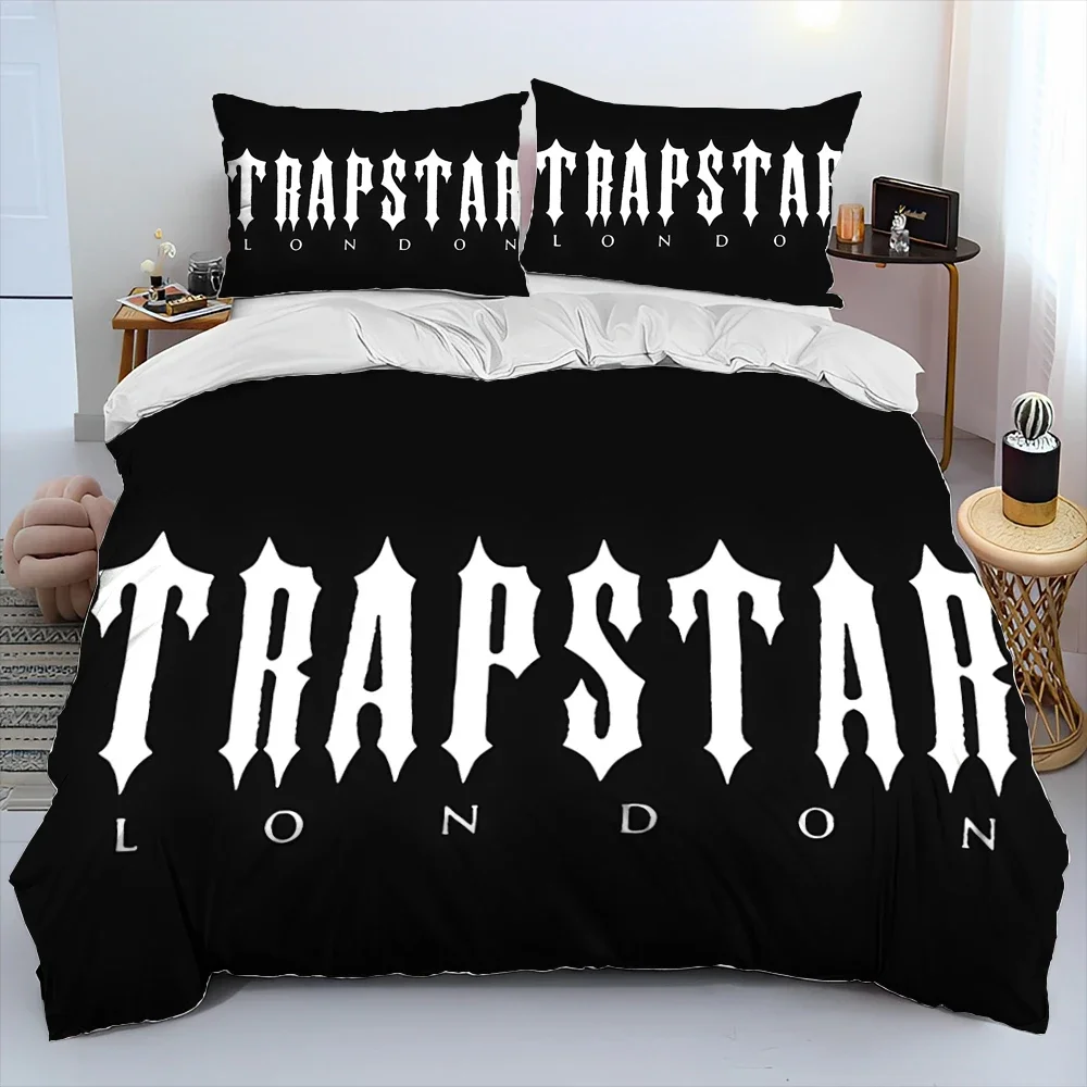 

3PCS Single-sided Printed Quilt Cover , T-Trapstar Popular London Pattern Duvet Bedding Comfortable Bedspreads Duvet Cover Set