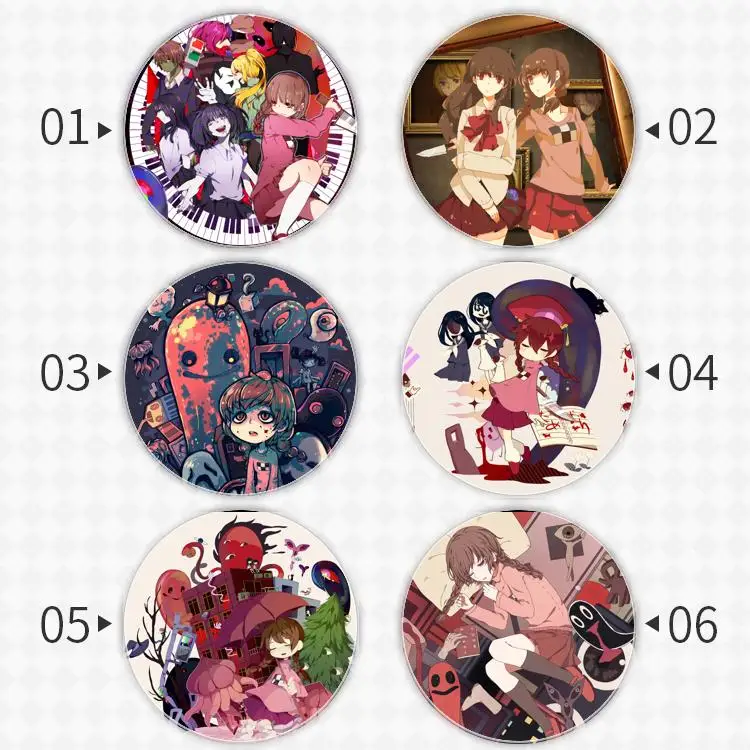 Cartoon Character Badge Broche, Yume Nikki, Periféricos Âncora, Anime, Bolsa de Escola, Roupas, Pingente, Moda, 58mm, 75mm