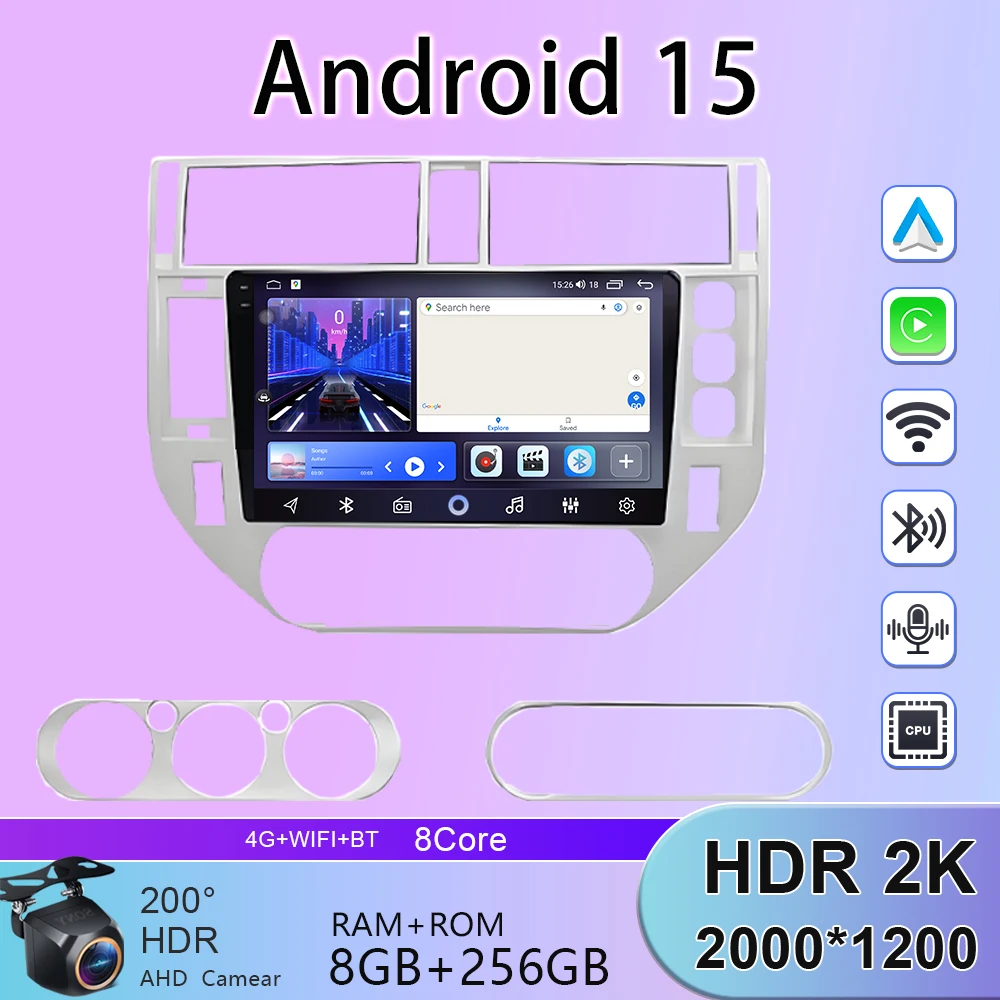 RDS 4G wifi for Ford Kuga MK1 2008-2012 Android 15 Carplay Android Car Radio Player Multimedia IPS QLED Navigation GPS Head Unit