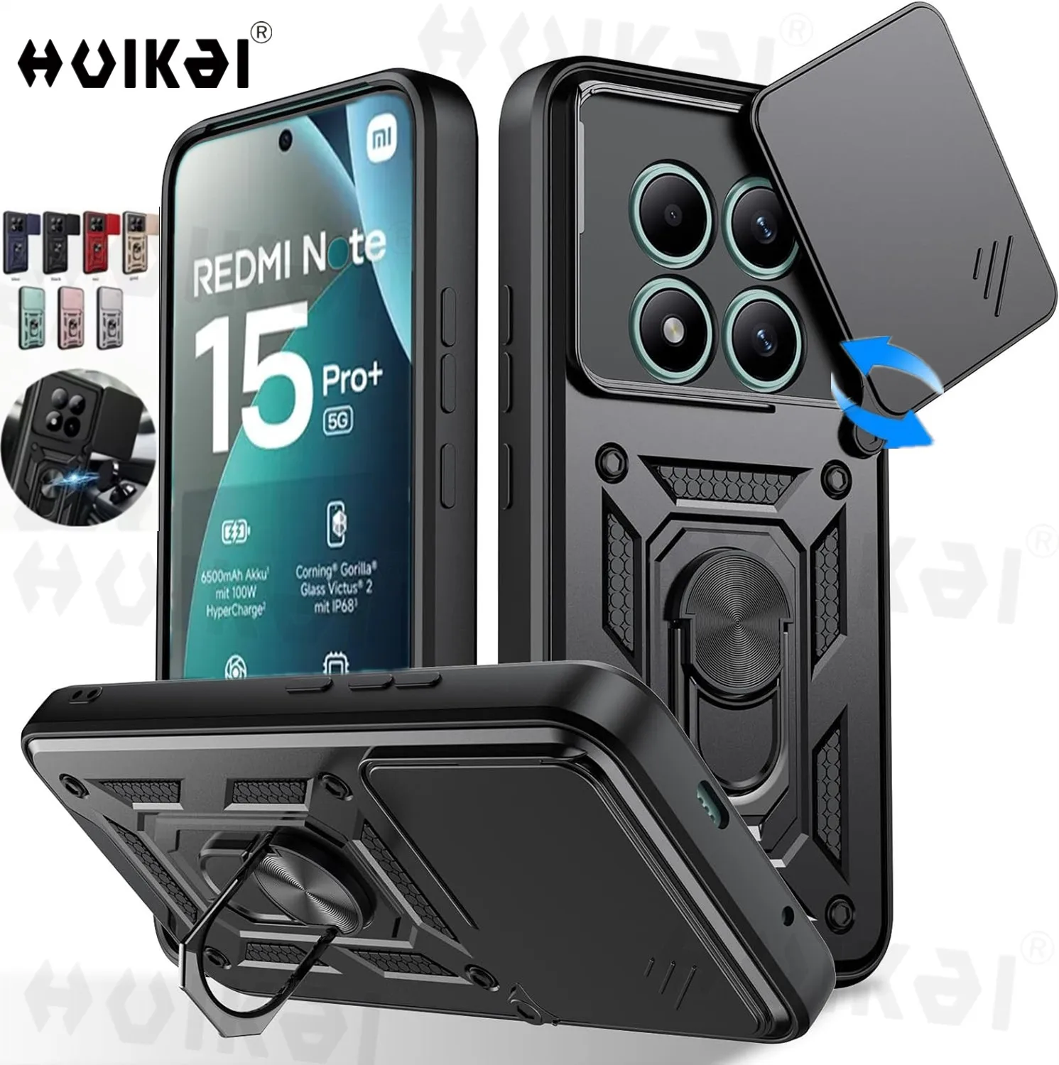 Kamera-Schutzhülle für Xiaomi Redmi Note 15 Pro + Plus Xaimi Poco M8 Pro Poco M8 Stoßfeste Panzer-PC-Hartschalen-Handyhülle