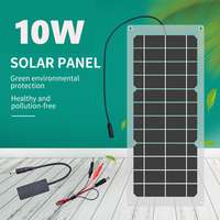 WUZECK 5V 10W USB Solar Panel 6V High Performance Monocrystalline for Camping Lanterns Monitor Power Bank Camera Water Pump