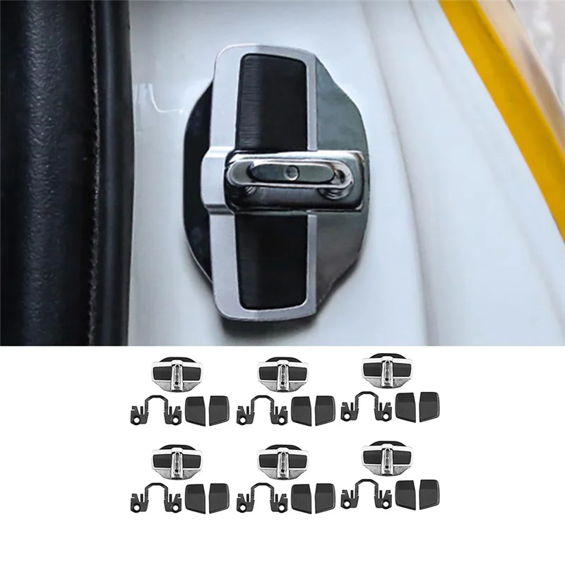 

Practical 6 Set Car TRD Door Stabilizer Protector Buckle Black & Silver Zinc Alloy+Plastic For Honda Civic Accord CRV Odyssey HR