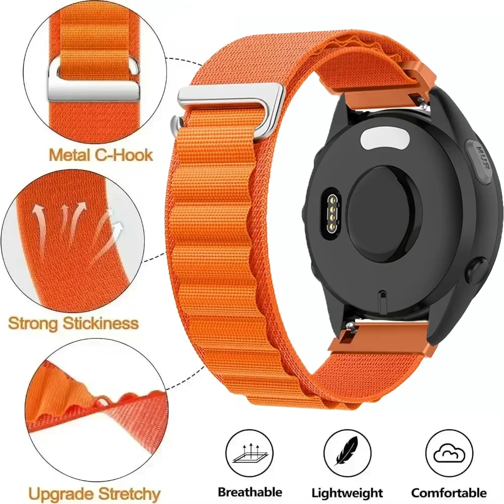 حزام حلقة من النايلون لساعة CMF 3 Pro Smartwatch سوار معصم رياضي قابل للاستبدال لـ CMF بواسطة Nothing Watch 3 Pro 22 مللي متر ملحقات الفرقة