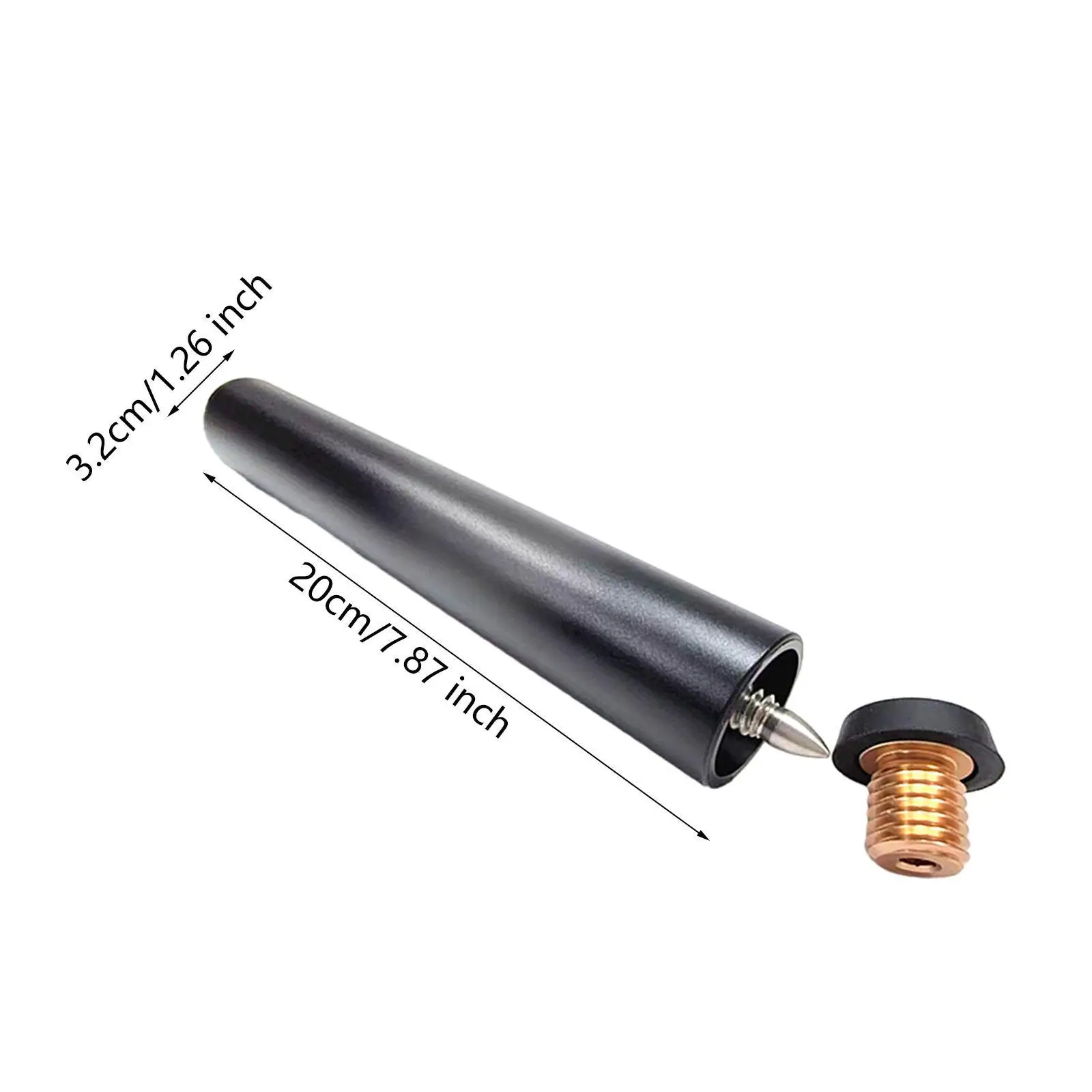 Pool Cue Extender Billiard Snooker Cue Extension Ultralight 7.87\
