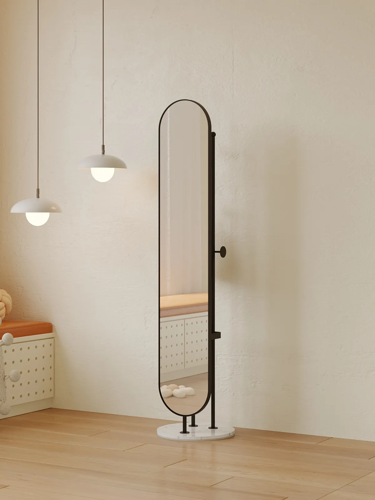 Original design full-length mirror floor mirror rotating household simple clothes rack one luxury fitting mirror.