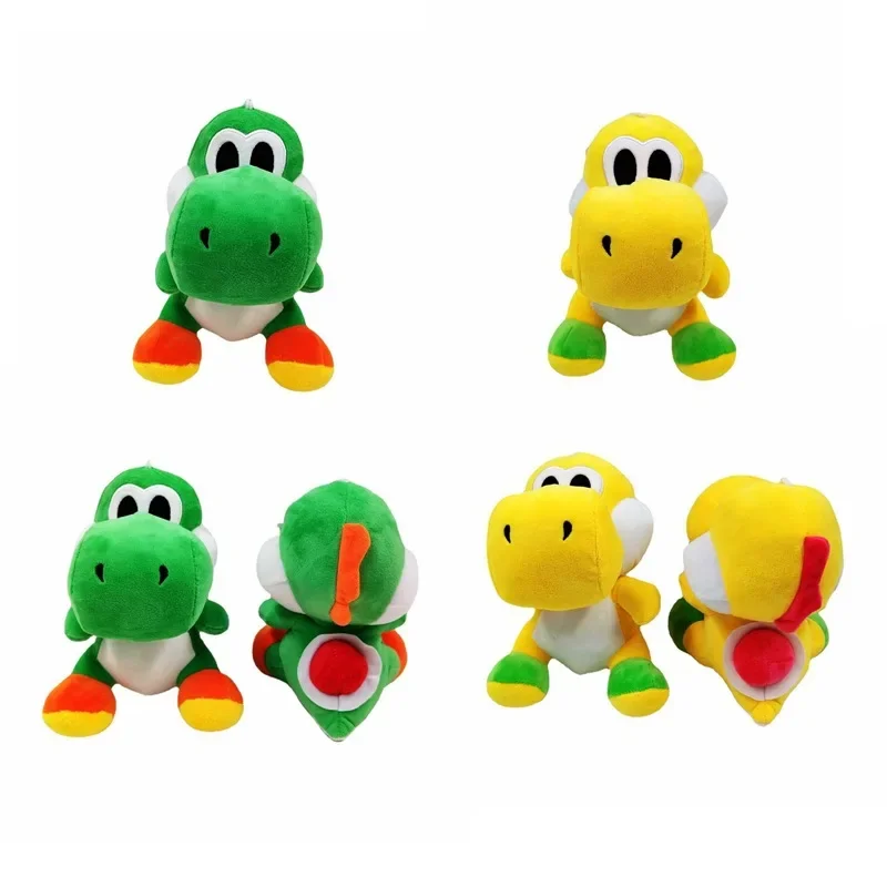 Super Mario Game Anime Figure Yoshi Short Plush Doll PP Cotton Stuffed Children\'s Toy Decoration Green Yellow Birthday Gifts