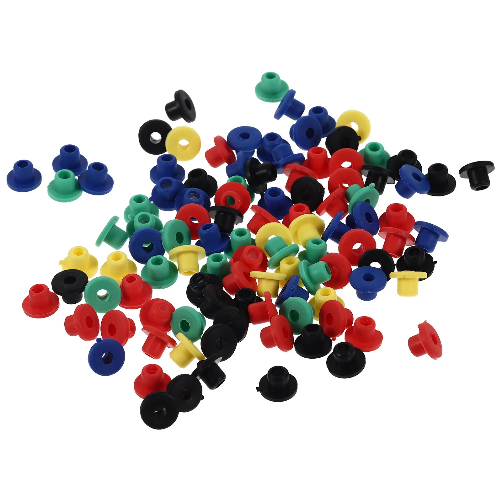 100Pcs Grommets Rubber T-Type Pin Pads for Tattoo Machines Premium Needle Cushions Reduce Vibration Stabilize