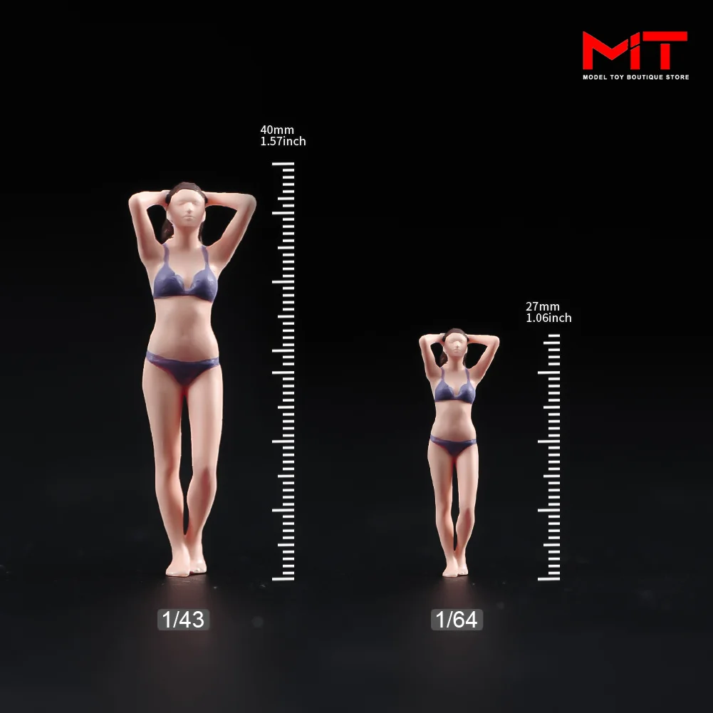 ANT Miniature Handmade 1/64 1/43 Painted Pretty Bikini Girls Diorama Figure Model  for DIY Creative Photography Car Model