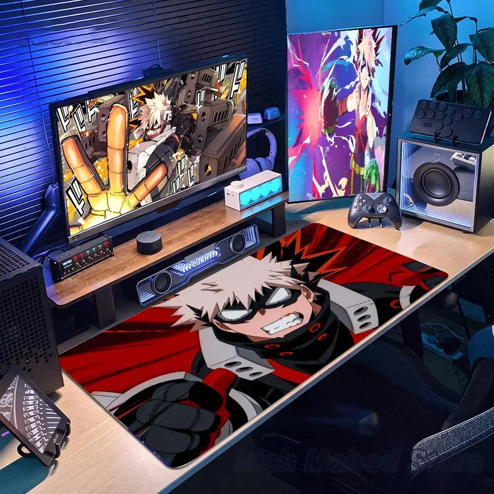 My Hero Academia Katsuki Bakugo Mouse Pad Mousepad Large Gaming Mouse Pad LockEdge Thickened Computer Keyboard Table Desk Mat