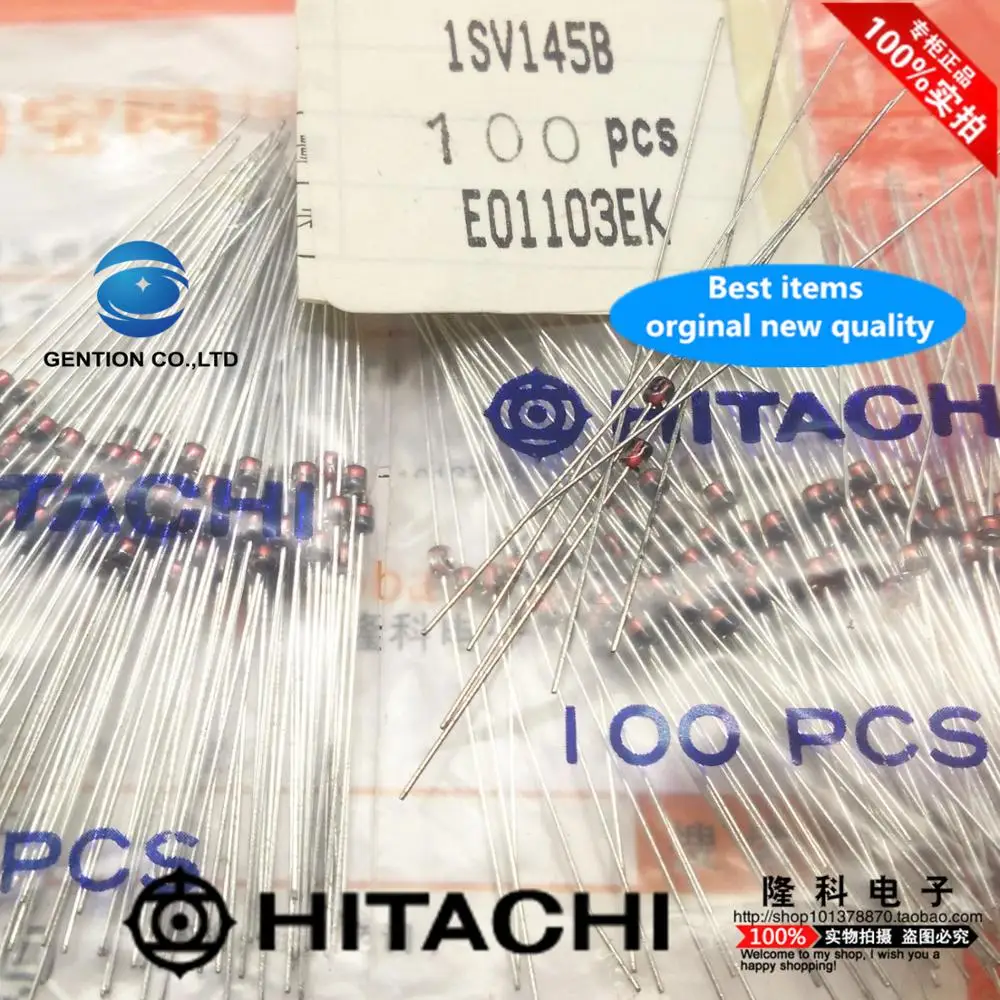 10PCS 100% New original 1SV145B high frequency UHF varactor diode VHF AFC 34V DO-34   Import ISV145