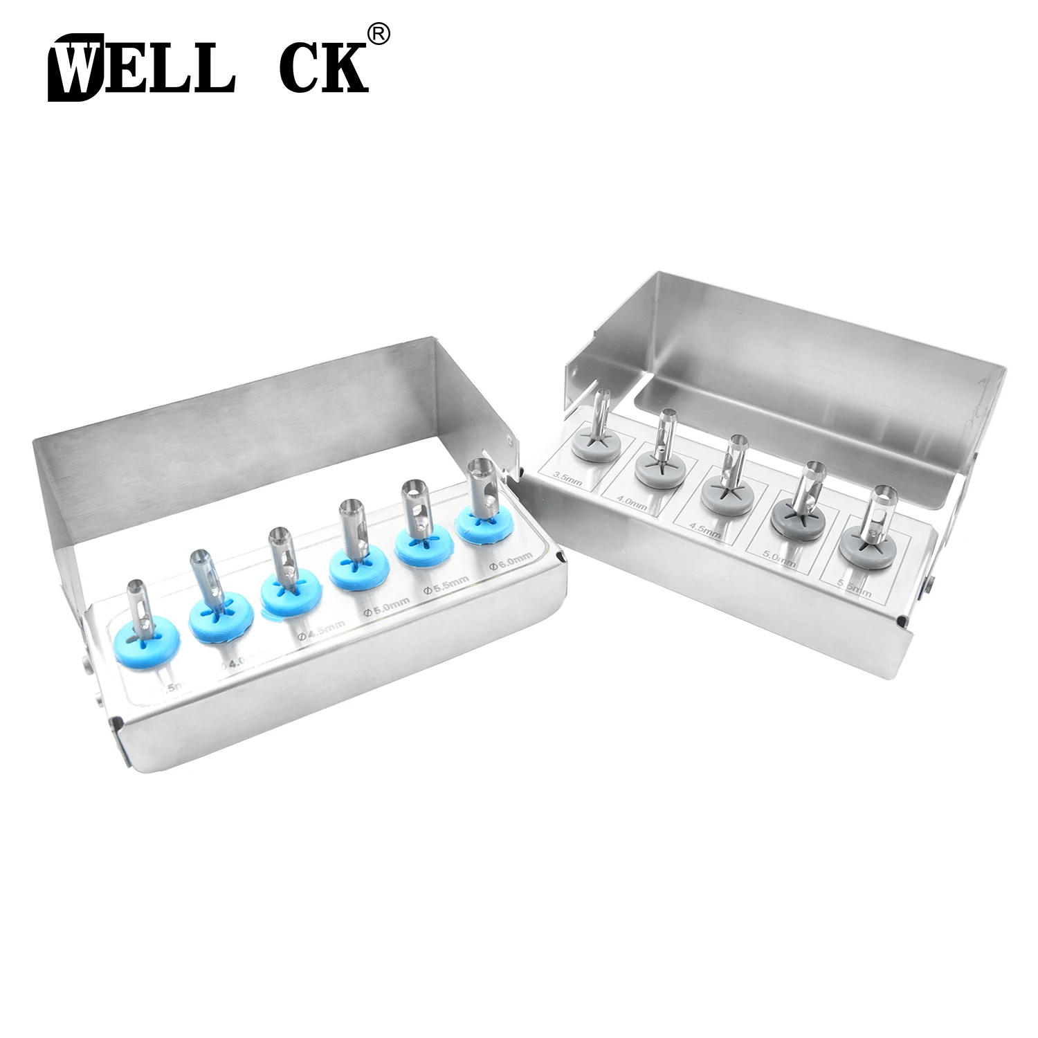 

6pcs Dental Implant Trephine Bur Tissue Punch Stainless steel Planting Tools Dental Implant Tissue Punch Surgical Instrument