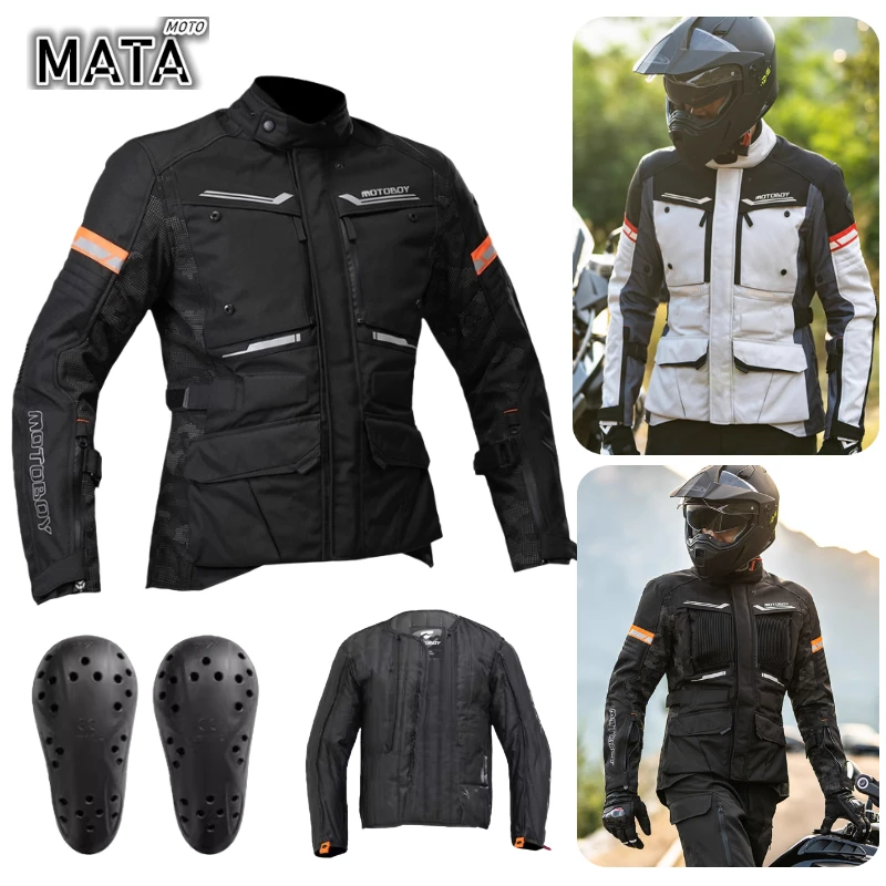 

New arrive Warm Waterproof Motorcycle Jacket Pants Winter Motorbike Jersey Suit Men's with CE Protectors Motocross Rally Suit