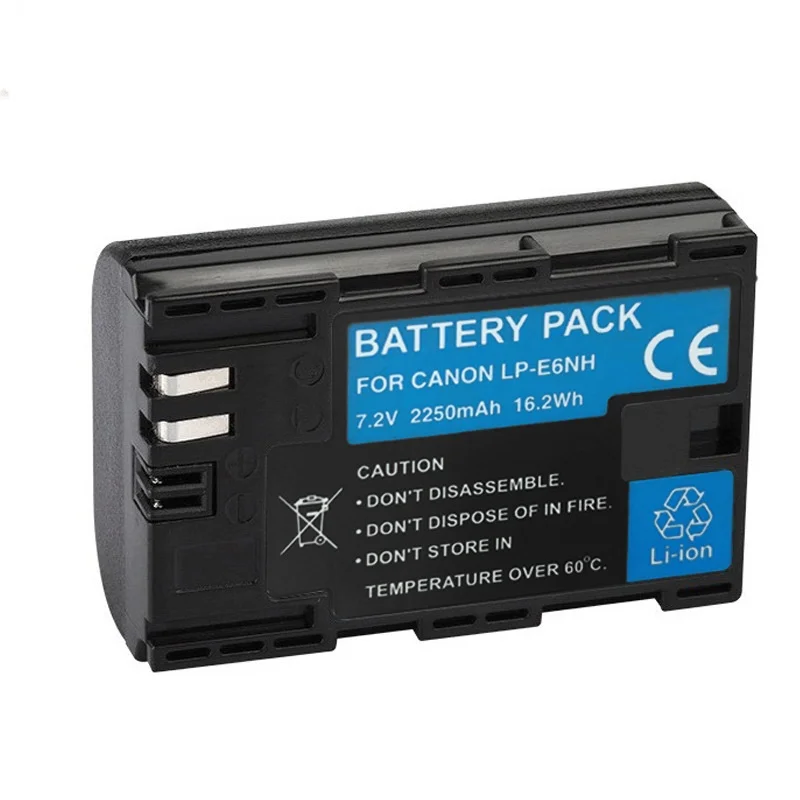 LP-E6NH E6 E6N E6NH Camera Battery For Canon EOS R R5 R6 5D Mark IV III 5DS R 6D Mark II 7D Mark II 90D 80D USB Battery Charger