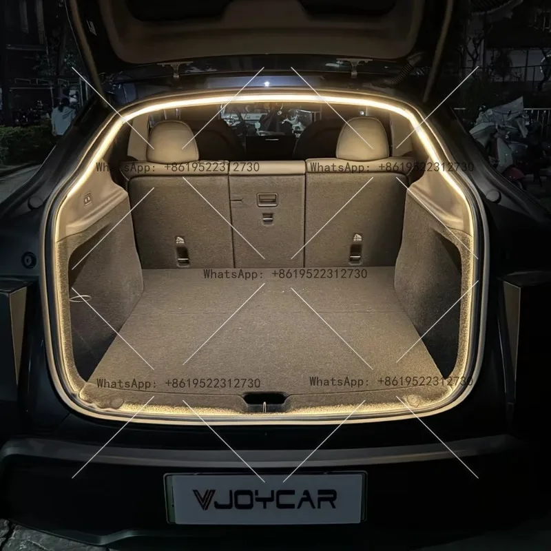 

Tesla Type Y Juniper Гибкий резиновый светильник RGB для салона автомобиля Тип 3, светодиодная силиконовая полоса для багажа Highland Li