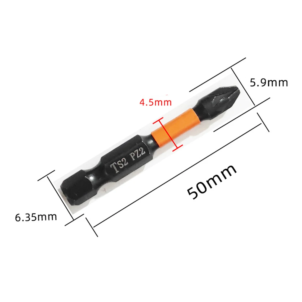 Screwdrivers Magnetic Screwdriver Black+Orange Screwdriver Bits Set 50mm Length Bits Optimal Torque Transfer Secure Grip