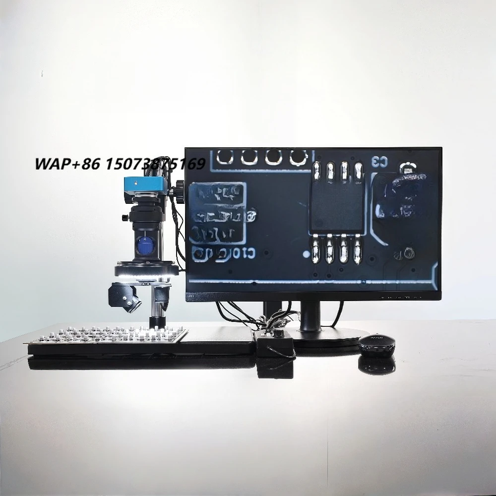 High-Definition 4K 3D CCD Microscope with 24X-160X Magnification and for Display for Product Observation