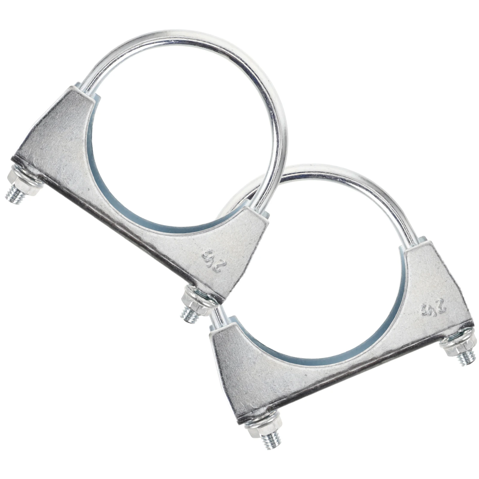 

2 Pcs Exhaust Clamp for Motorcycle Muffler Pipe 64mm Diameter Stainless Steel Fixing Solution Tailpipe Accessory