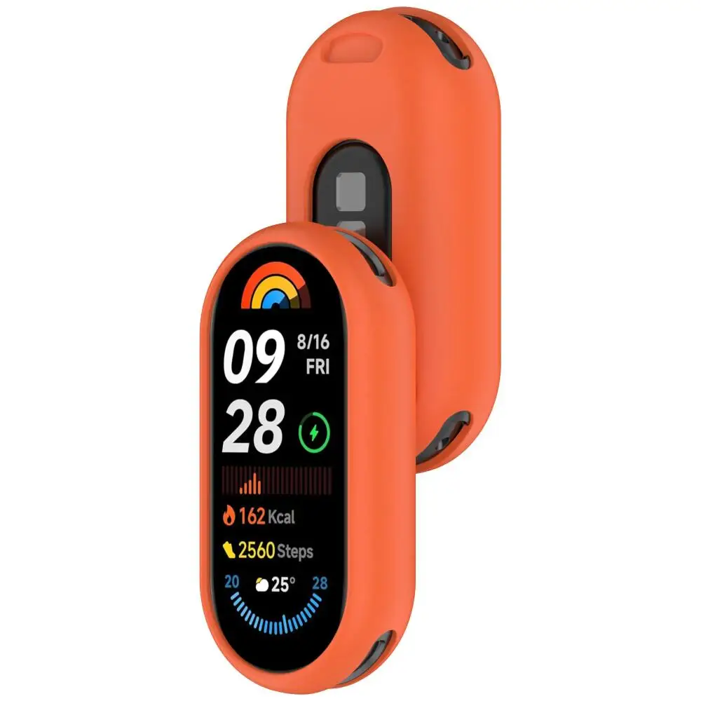 Custodia protettiva in silicone morbido per Xiaomi Mi Band 10 Custodia protettiva per Mi Band 8 9 10 Schermo dell'orologio Accessori full frame