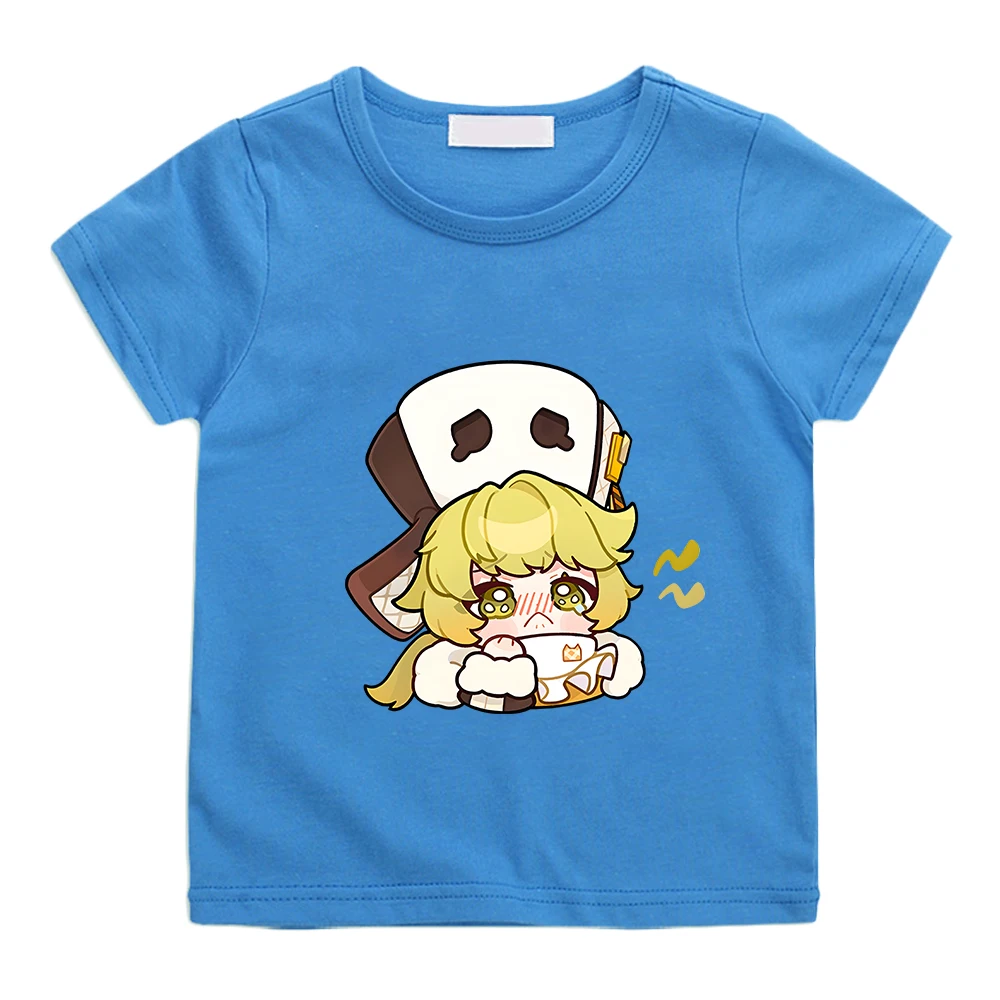 Honkai Star Rail Hookt-Shirt Jungen und Mädchen Spiel Cartoon T-Shirt Baumwolle hochwertige Sommer T-Shirts lässige O-Neck Tops