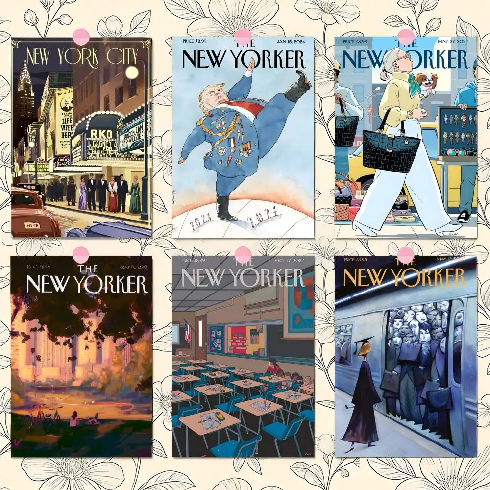 The New Yorker Anime Poster Premium PP Wall Decal - Peel & Stick, HD Print, Waterproof Home Decor