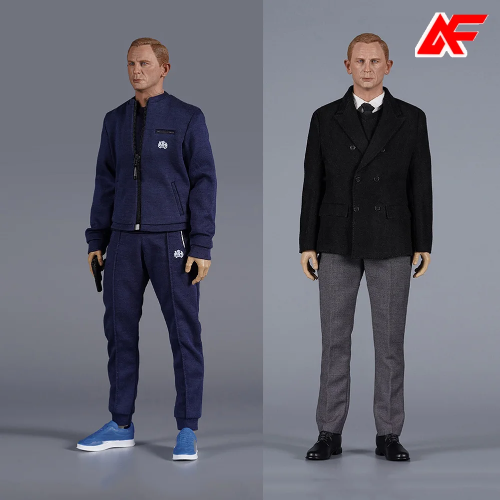 

VORTOYS XV001 XV002 1/6 Male Dark Blue Training Sportswear Short Coat Set Clothes Model Fit 12'' Soldier Action Figure Body