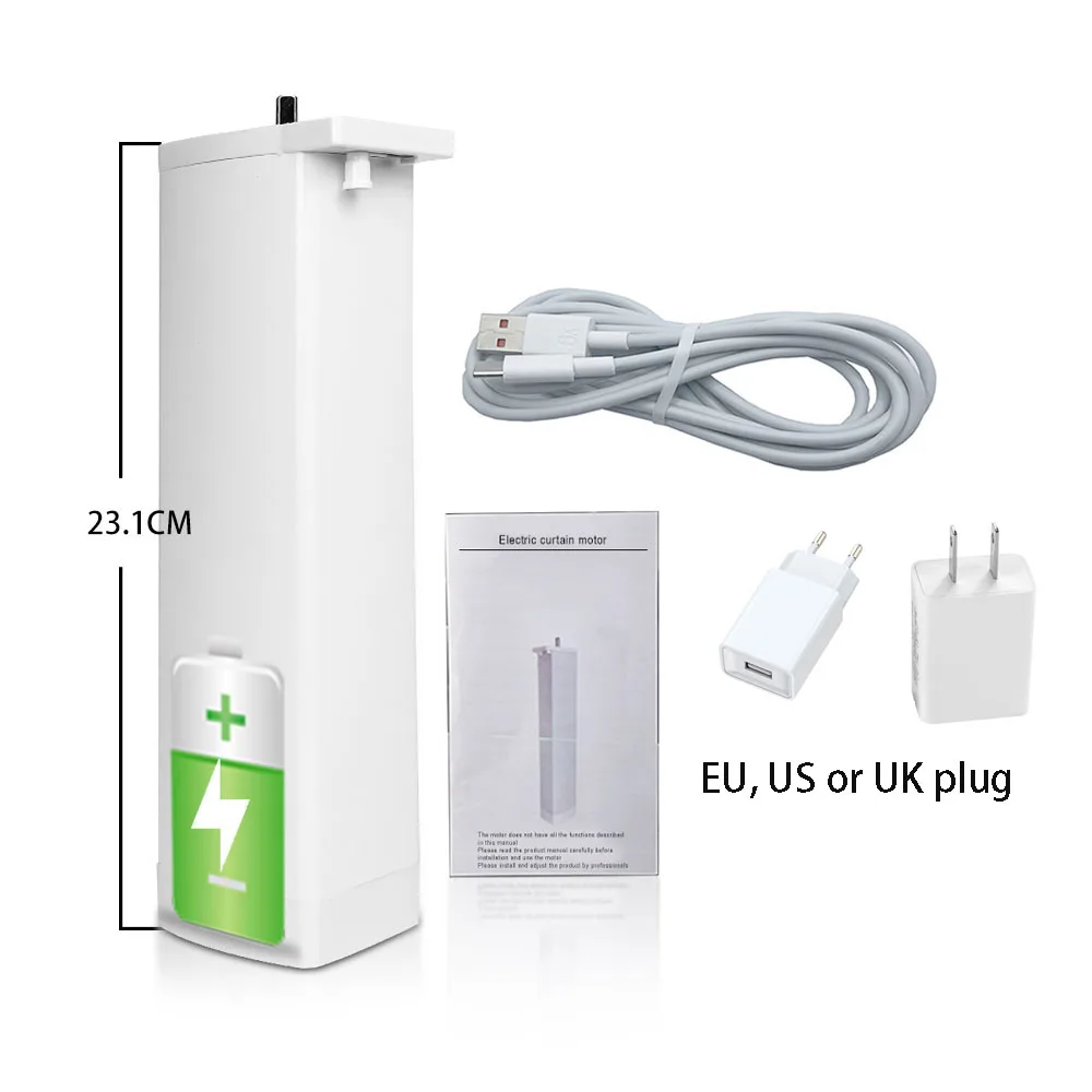 Latest Tuya ZigBee Smart Curtains Motor with 4800mAh Battery Fast Charge Electric Curtain motor Support Alice Google alexa