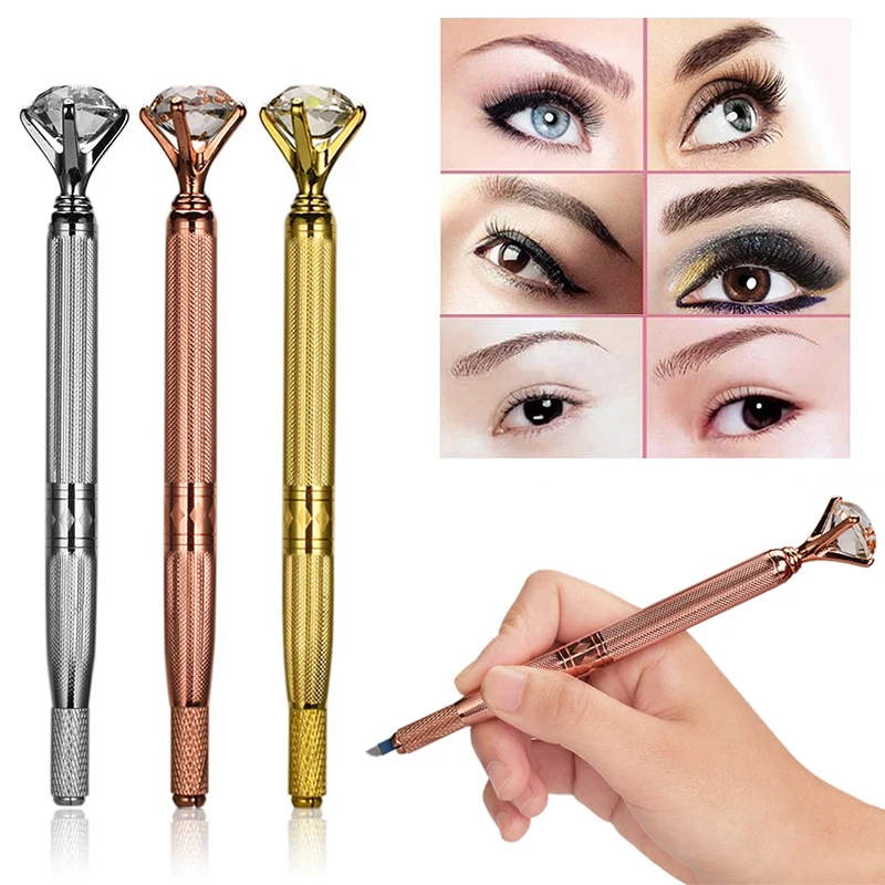 3D Eyebrow Lip Embroidery Munsu Tebori With Diamond Eyebrow Manual Pen Microblading Tattoo Machine For Permanent Makeup Tool