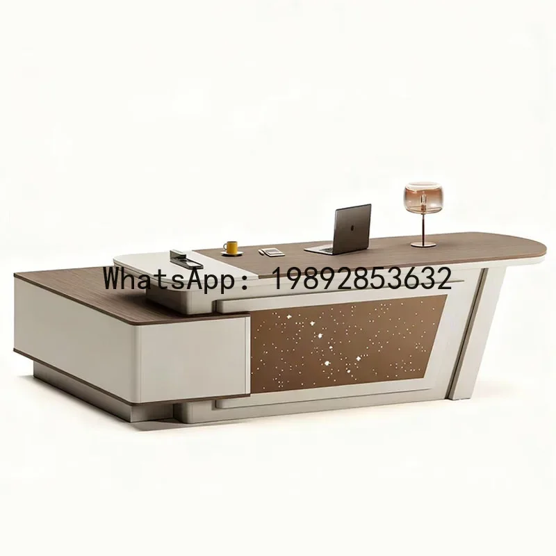 

H5.15 female boss desk chairman's office president's desk and chair combination