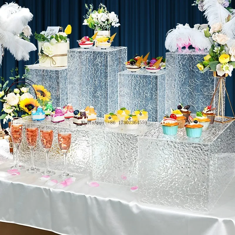 

Buffet table Food display stand Hotel restaurant Cold meal Dessert table Commercial acrylic wedding banquet table stand