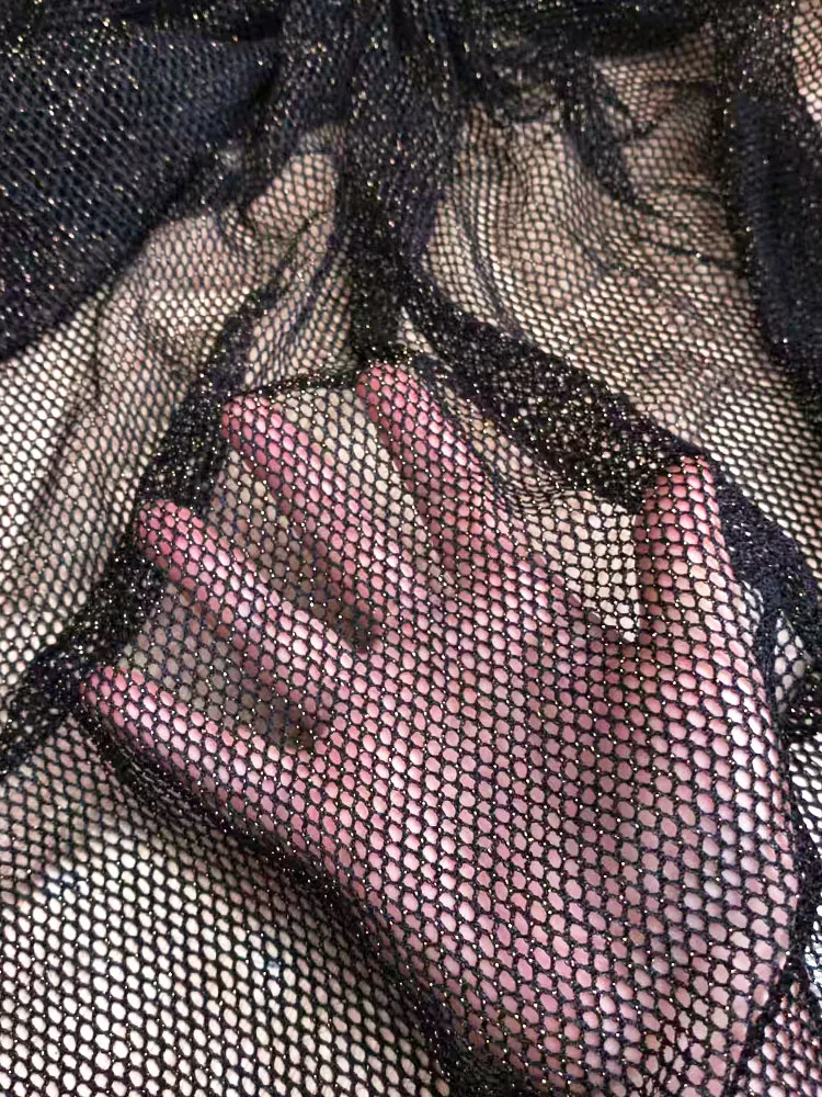 Tessuto di pizzo per abiti da sposa, tessuto a rete per biancheria morbida, cucito traforato, decorazione per la casa, regali fai da te, materiale