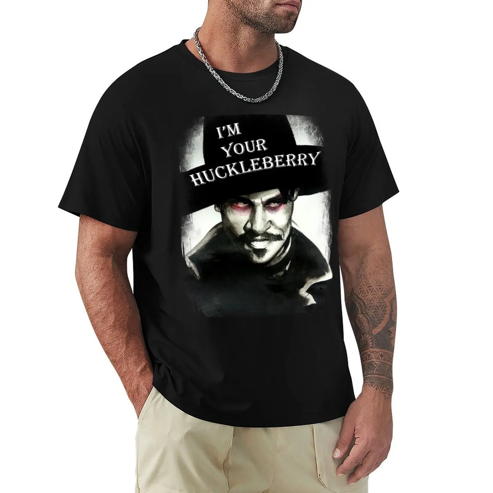 Huckleberry Tombstone Doc Holliday Wyatt Earp T-Shirt cotton t shirts man 100% T-Shirt
