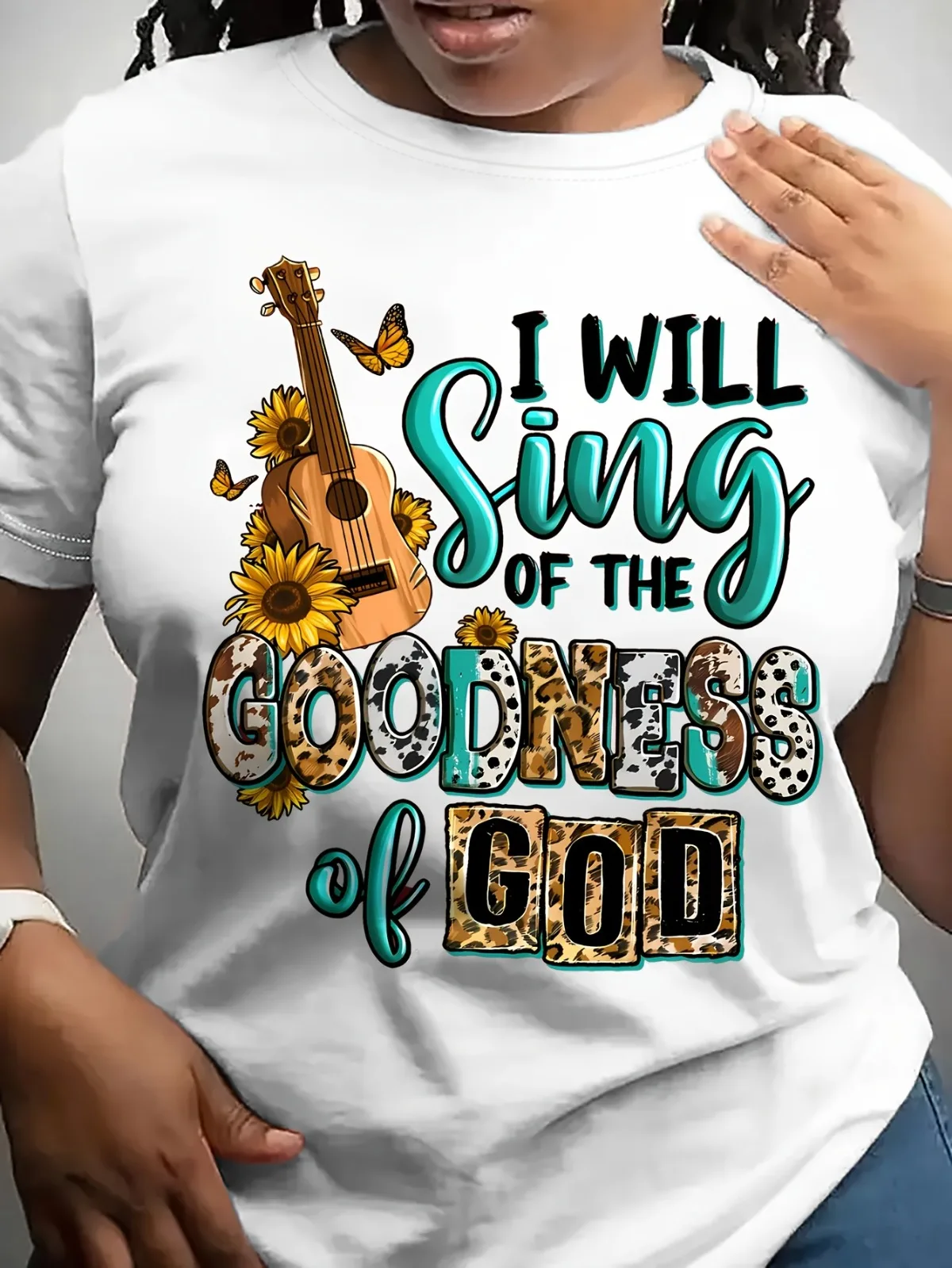 

Женская повседневная футболка с короткими рукавами и круглым вырезом, дизайнерский топ с художественным шрифтом, удобная тканевая тематическая одежда Faith, женская футболка