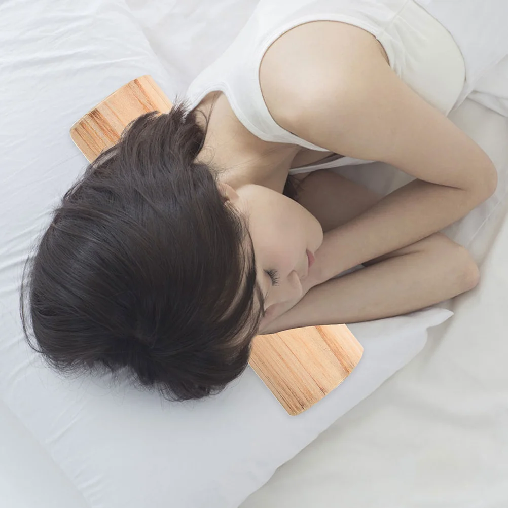 

Adults Wood Pillow Convenient Lumbar Ergonomic Neck Home Cervical Beige Bamboo