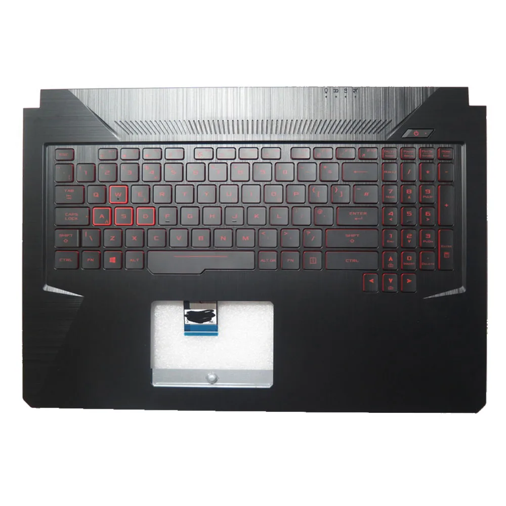 Laptop Palmrest&Keyboard For ASUS TUF Gaming 17.3 FX705DY Black Top Case United Kingdom UK With Backlit Black Keyboard