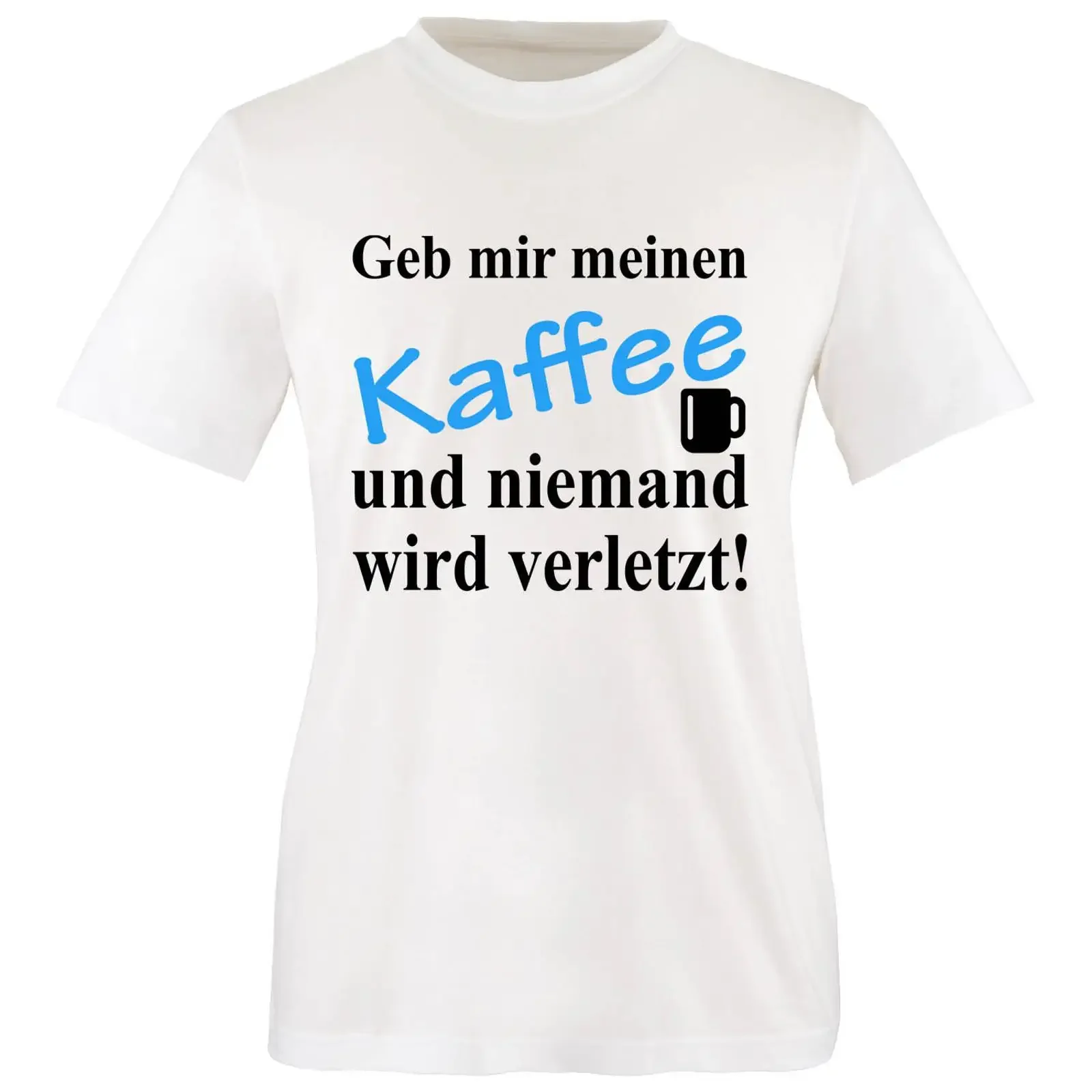 Geb Mir Meinen Kaffee Funny German Coffee Quote Men's  T Shirt 100 Cotton Crew Neck Casual Lover vintage Washed