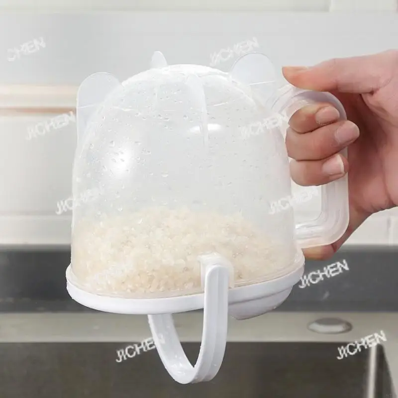 

Neu High Efficiency Rice Drainer Washer with Handle Rice Washing Bowl Strainer for Grains and Vegetables In Homes Kitchens