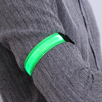 4 Pcs Luminous Armband Led Light Casual Reflective Safety Wristbands Armbands Glow