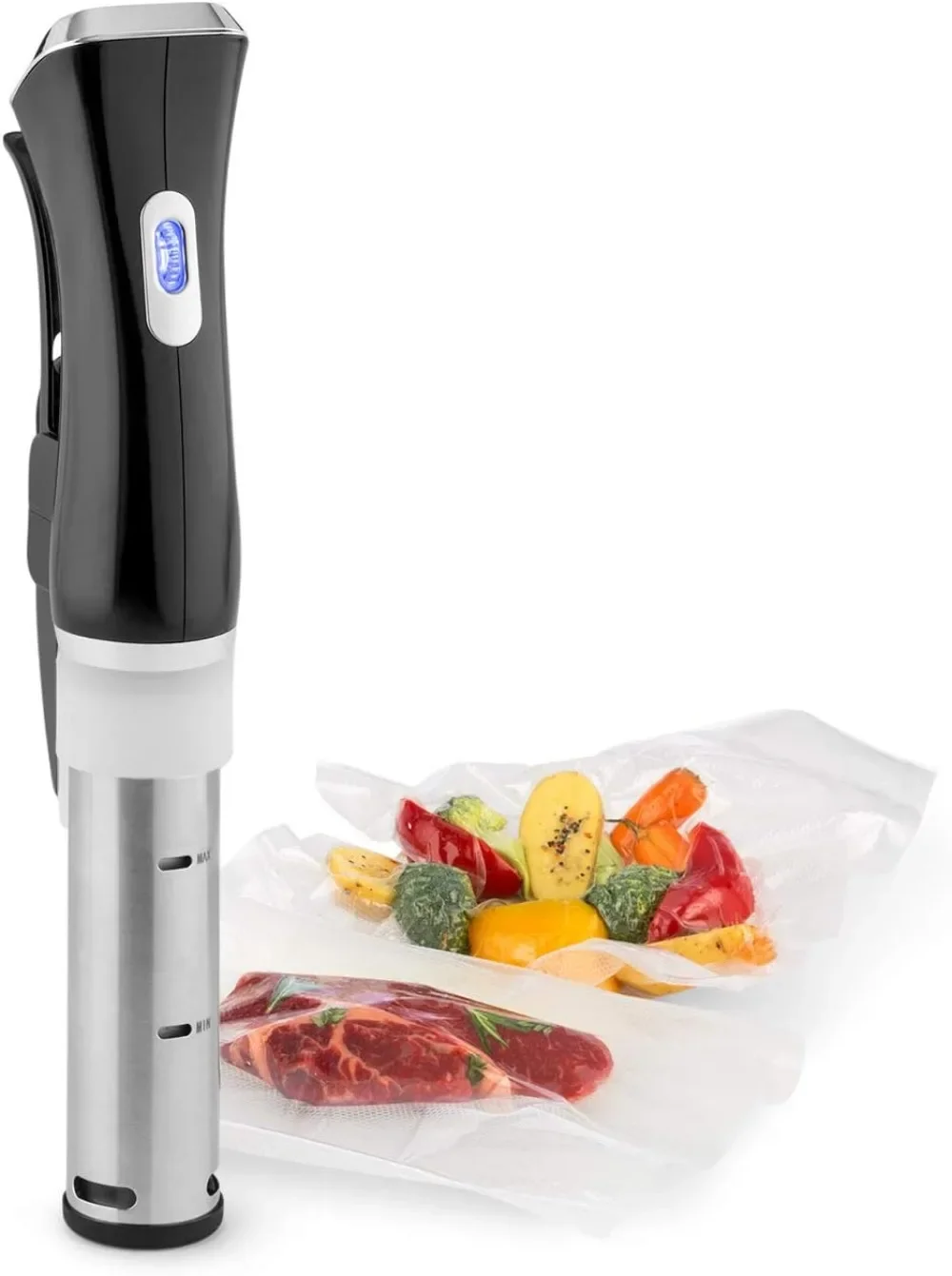 Klarstein Quickstick Sous Vide - Roner, Roner cocina baja temperatura con bomba circulación en 3D, Sous vide con temperaturas 50