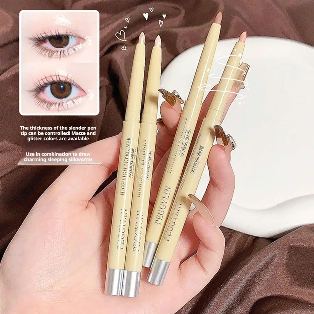 قلم جل تحديد العيون من Mama's Born Silkworm - لؤلؤي/ماتي/لمسة نهائية لامعة، قلم مكياج عيون طبيعي لتعزيز الألوان #2