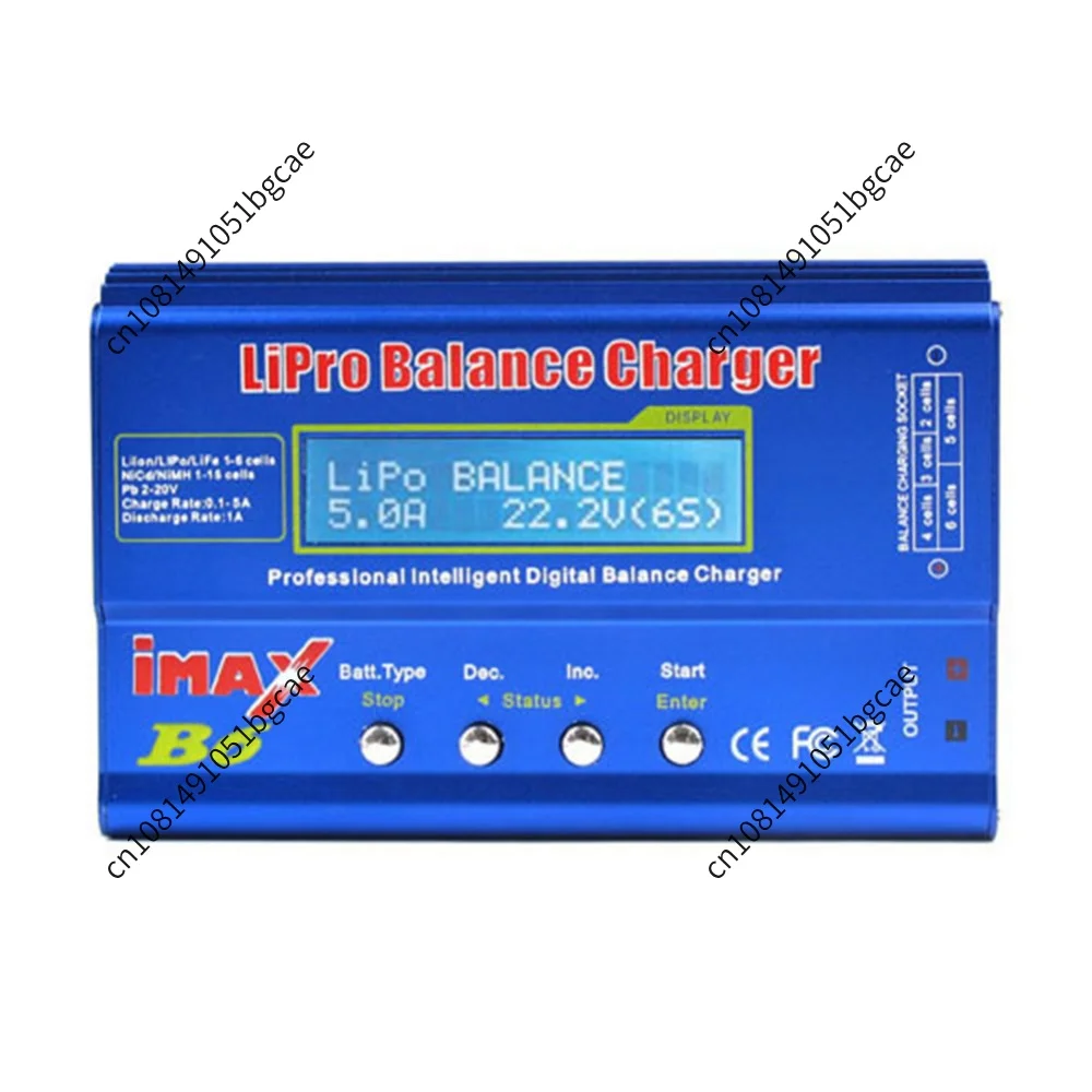 IMAX B6 Lipo Battery Charger LCD Dispaly 80W Aircraft Model Charger Discharge Power 5W 18V 6A for LiPo NiMH NiCd LiFe Pb Battery